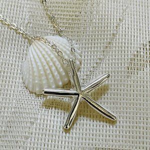 NEW Silver Starfish Pendant jewelry boho chic